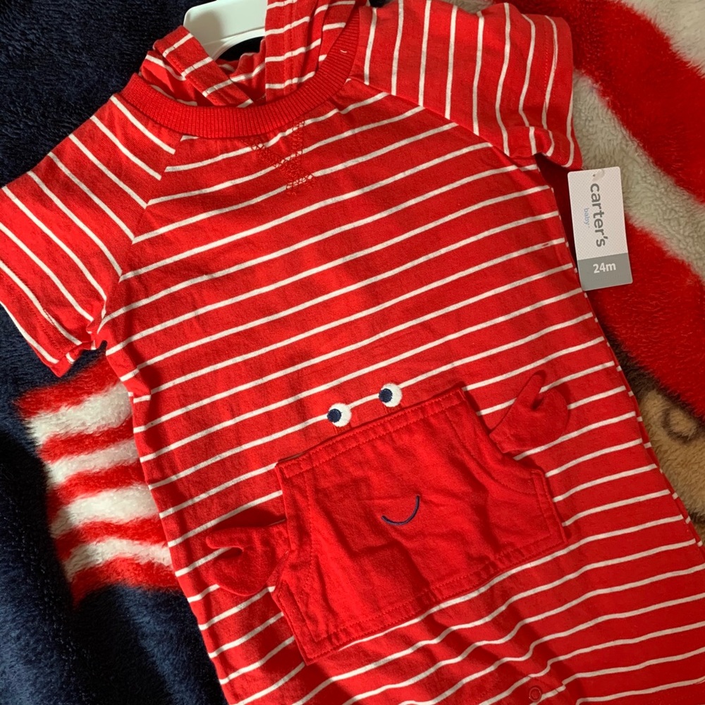 Carter’s Hooded Romper 24m ❤️🦀